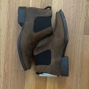 Ariat men’s booker chelsea boot leather brown sz 9.5